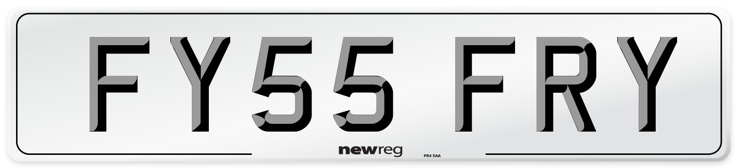 FY55 FRY Number Plate from New Reg